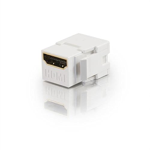 C2G 03345 Snap-In HDMI F/F Keystone Insert Module, TAA Compliant, White - TAA Compliant