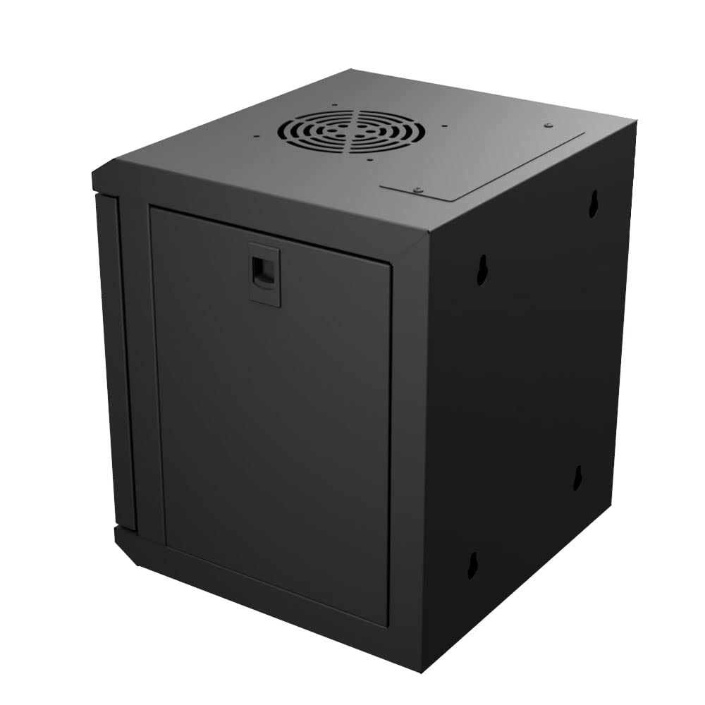 NavePoint 11.8 in Wall Mount Network Cabinet, 6U, Perforated, Black