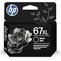 HP 67XL Black High-Yield Ink Cartridge | Works with DeskJet 1255, 2700, 4100, Envy 6000, 6400 Series | Eligible for Instant Ink | 3YM57AN | Packaging
