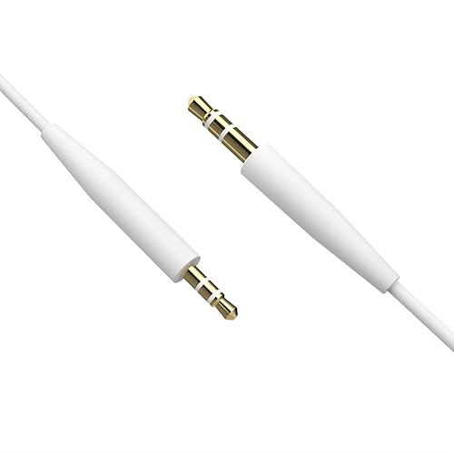 Saipomor SoundTrue Replacement Cords for Bose On-Ear 2 OE2 OE2i QC25 QC35II QC35 QC45 NC700 Soundlink SoundlinkII Headphones (White)