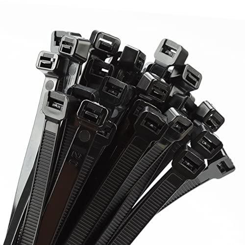 Armpow 18 inch Black Zip Ties Heavy Duty 100 PACK, 200 LBS Ultra Exclusive Strong Plastic Wire Ties, Large Cable Ties Extra Long Tie Wraps, Indoor