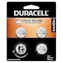 Duracell 2032 Lithium Battery, 4 Count (Pack of 1), Compatible with AirTag, Child Safety Features, Key Fob, CR2032 3V Cell