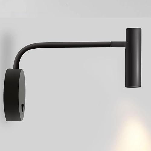 ZEROUNO Wall Mounted Reading Light for Bedroom LED Hardwired Sconce with Switch on/Off Modern 3000K Swing Arm Bedside Wall Mount Lamp (Black)