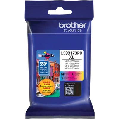 Brother - BRTLC30173PK - LC30173PK Printer Original Ink Cartridge - Cyan, Magenta, Yellow