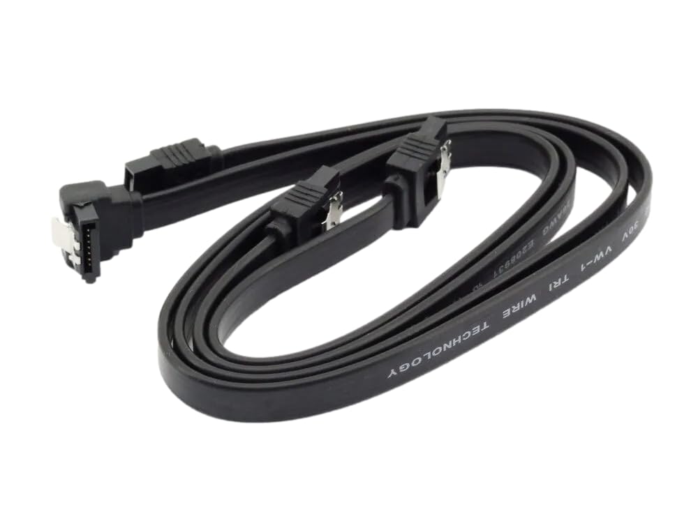 GIGABYTE SATA III Cable - 16 Inch Right Angle & Straight, Compatible for HDD & SSD (6.0 Gbps SATA III, 1 Pack)
