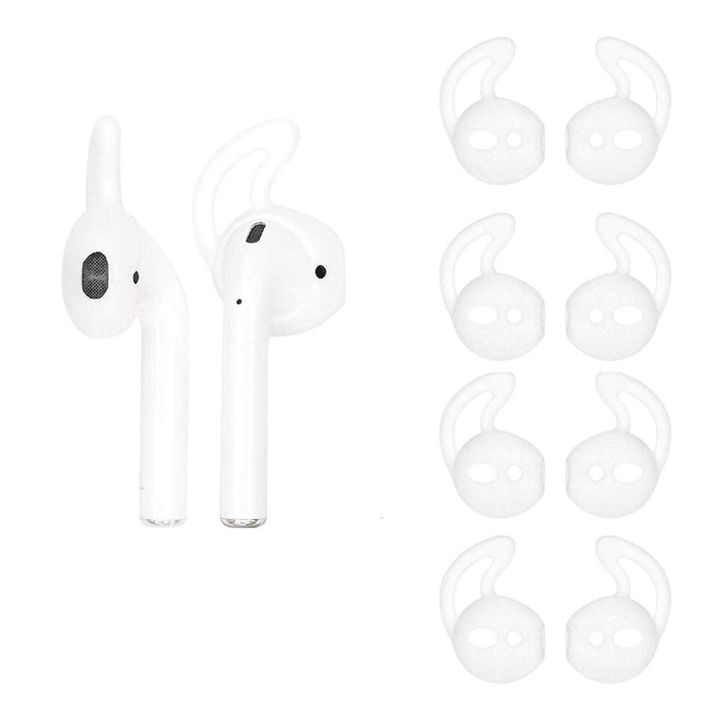 OneCut 5 Pairs Silicone Ear Tips Compatible for AirPods 1&2 - Soft Anti-Slip Sport Earbud Tips, Anti-Drop Ear Hook Gel Headphones Earphones Protective