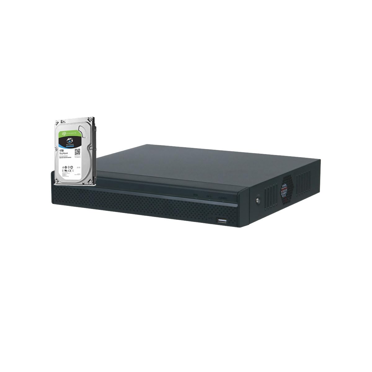 esecure NVR4104HS-P-4KS2/L 4CH 4POE 4K AI Lite Compact 1U NVR with 1TB Hard Drive Preinstalled, 4 Channel NVR Network Video Recorder