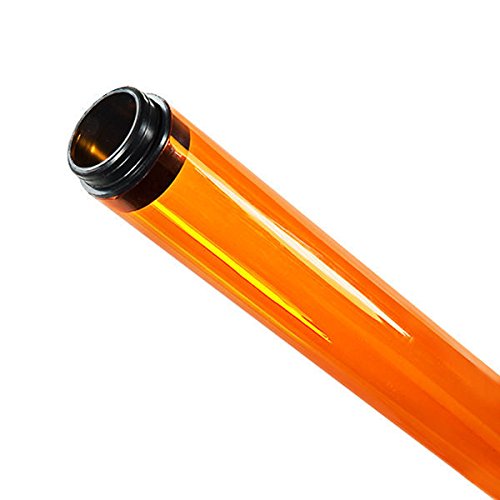 Fluorolite Plastics | T-8 4' (48") Fluorescent Tube Guard with End Caps | 1 1/4" WIDE| 4 PACK | Color: Amber