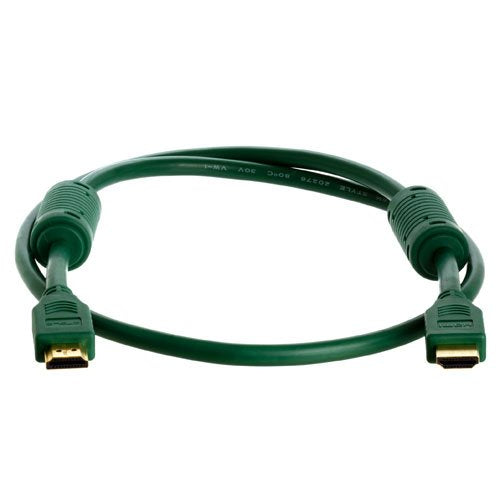 3 FT Green High Speed HDMI Cable Version 1.3 Category 2-1080p - PS3 - Blu-Ray - XBox360
