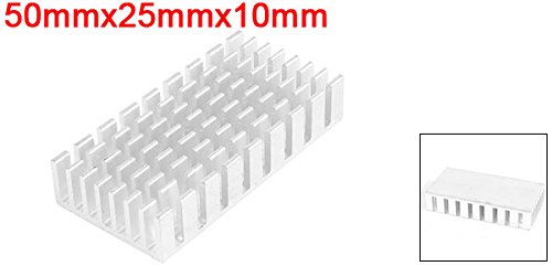 uxcell Rectangle Aluminum Heatsink Cooling Fin 50mmx25mmx10mm for Mosfet IC