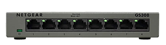 Netgear GS308-100PAS 8-Port Gigabit Ethernet Unmanaged Switch, Desktop, Internet Splitter, Sturdy Metal, Fanless, Plug-and-Play (GS308)