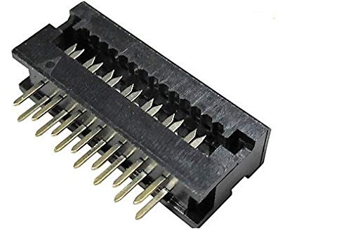 Connectors Pro 25-Pack IDC 2X7 14 Pins Male 2.54mm 0.1" Pitch Dual Row Plugs for Flat Ribbon Cable, FD 14P 25-PK