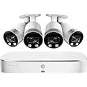 Lorex 4K Security Camera System, Fusion 8-Channel 2TB NVR System with 4 Wired Smart Deterrence 4K (8MP) IP POE Cameras, 150FT Night Vision (M. )