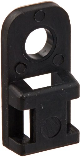 Hellermann Tyton CTAM10C2 Cable Tie Anchor Mount, 0.17" Hole Diameter, 0.2" Max Tie Width, PA66, Black (Pack of 100)