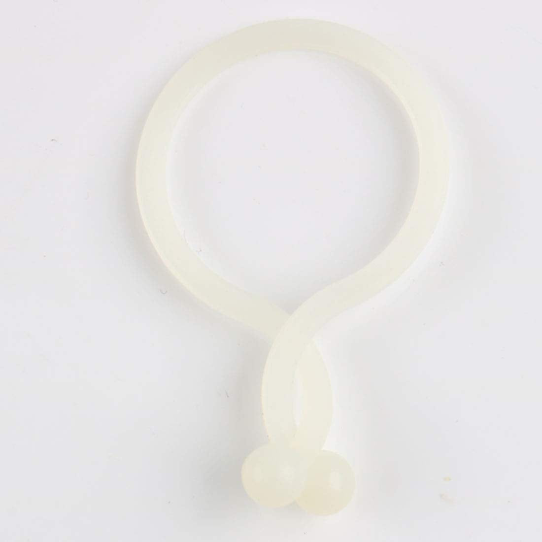 uxcell U Shape Save Place Twist Lock Cable Wire Ties 24mm Dia 100 Pcs Beige (Pack of 100)