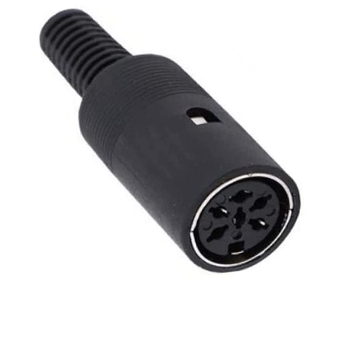 Black Plastic Shell 6Pin Male + Female DIN Adapter Audio Socket Interface AV Connector - (3 Sets)