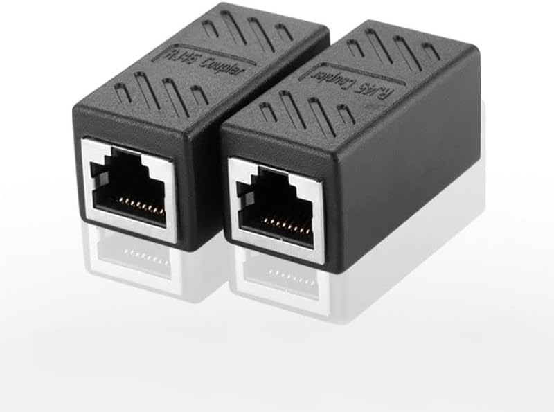 FANTIA 2Pcs RJ45 Coupler Connector Coupling Extension Adapter Cat6A Network LAN Ethernet Cable for Cat7/Cat6a/Cat5e Ethernet Cable Extender Adapter