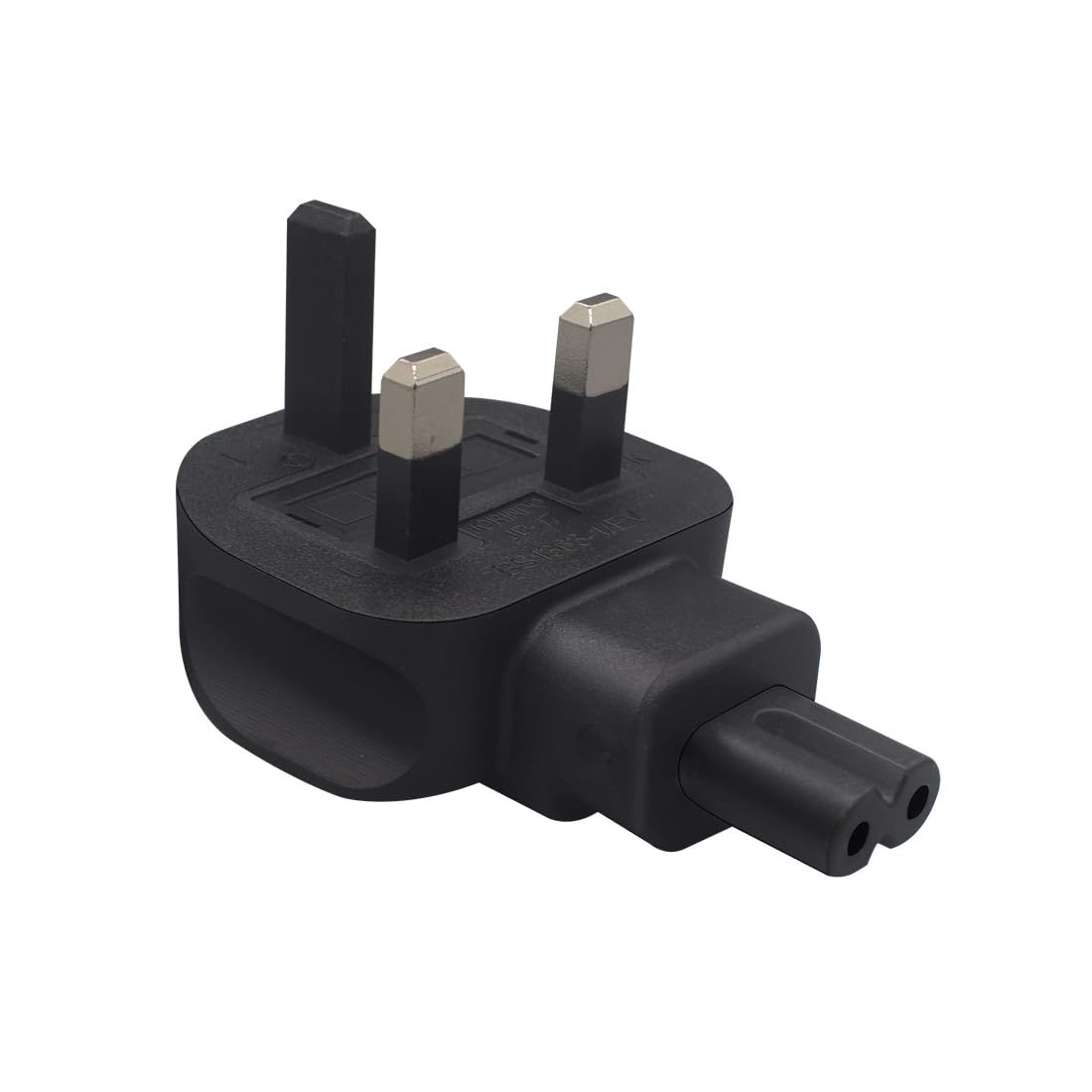 Tekit BS1363 UK 3-Pole Male to IEC 320 C7 AC Power Adapter,UK to C7 PDU/UPS Server, UK Plug. Britain Converter (UK to C7)