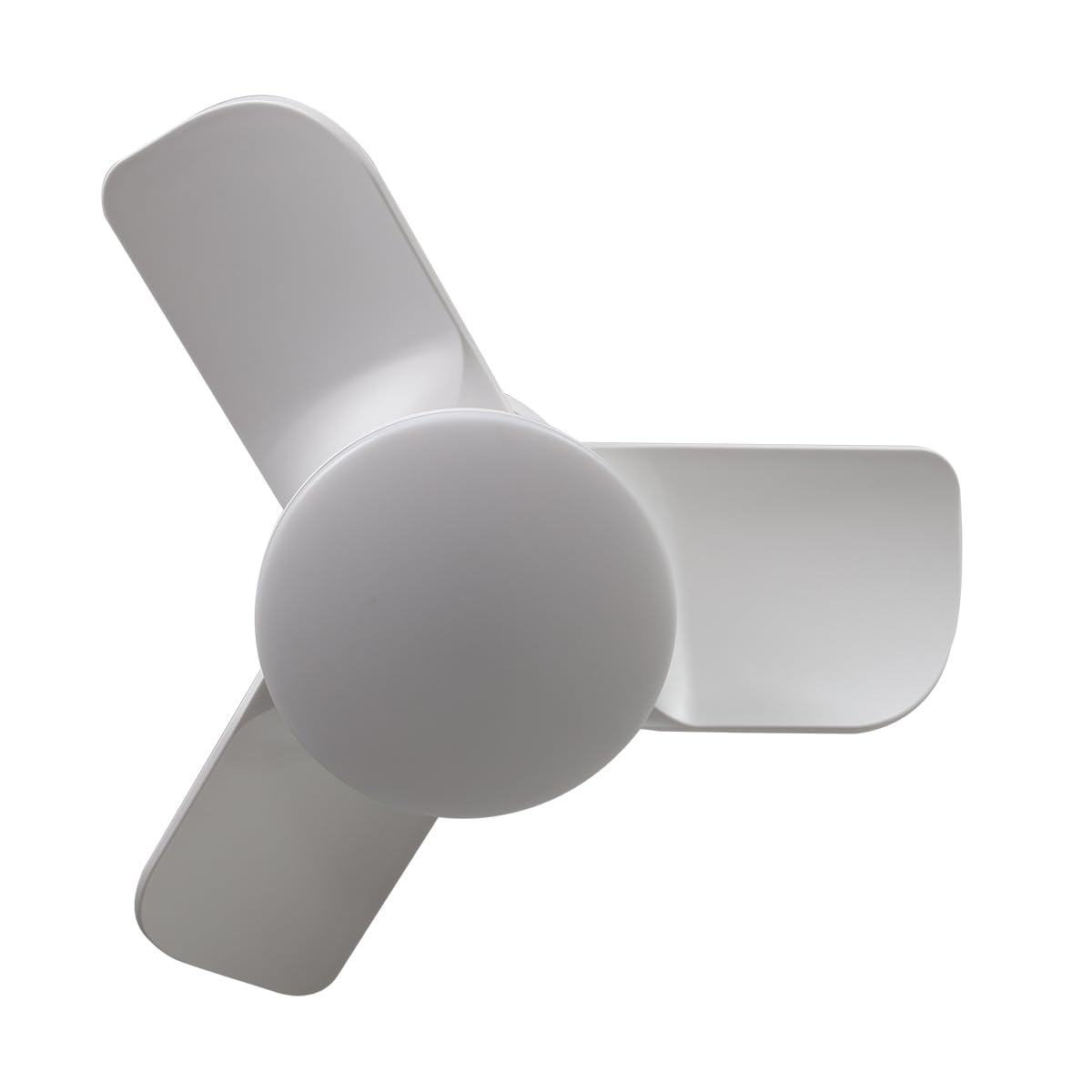 kathy ireland HOME (KICF58332) Plumier 22-Inch Flush Mount Ceiling Fan, Matte White - Low-Profile Hugger Indoor Fan for Small Rooms