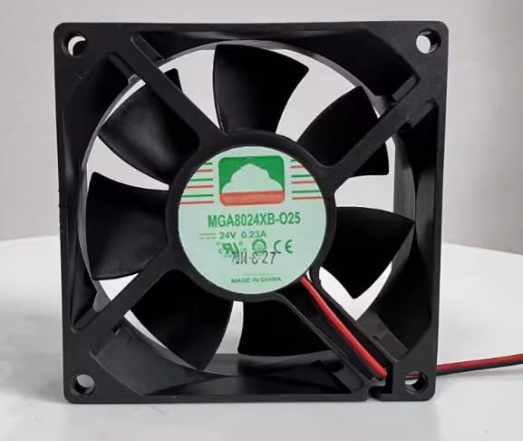 Ailsa Hexi MGA8024XB-O25 DC24V 0.23A 8CM 8025 2-Wire Inverter Cooling Fan