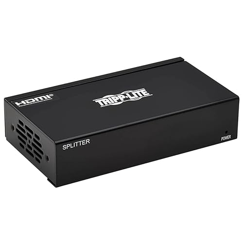 Tripp Lite HDMI Over Ethernet Cat6 Splitter 2-Port - Up to 230 feet or 70.1 Meters - 4K 60Hz Video, HDR, 4:4:4, PoC, HDCP 2.2, TAA Compliant