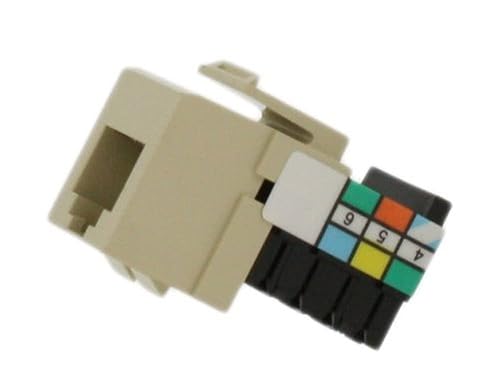 Leviton Voice Grade QuickPort Connector, 41106-RI6, Ivory