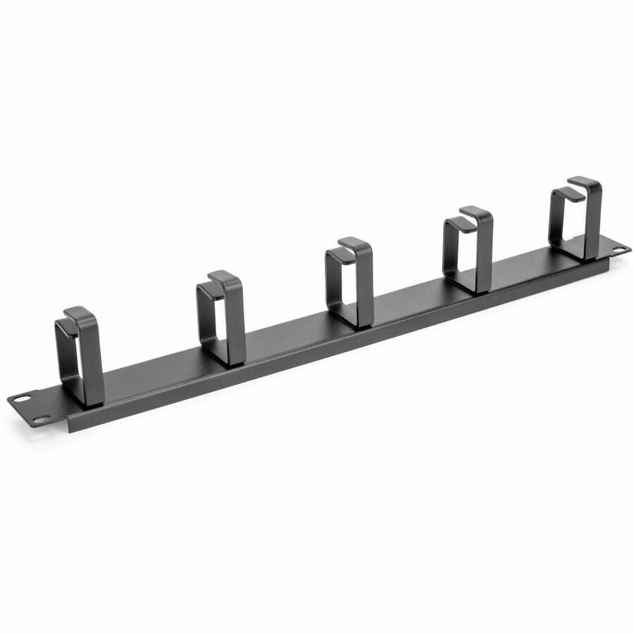 Rocstor Y10E046B1 1U 19in Metal Rackmount Management Panel Cable Routing, 1.73" x 19" x 2.70", Black