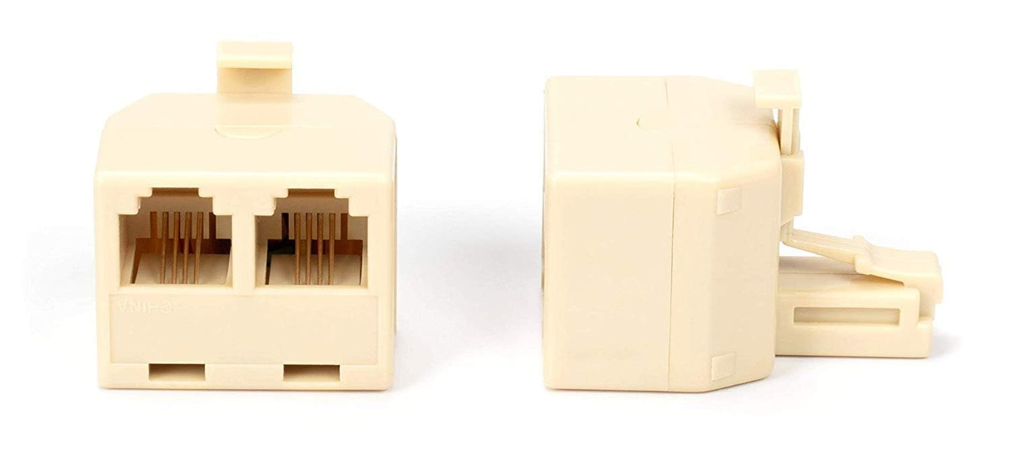 THE CIMPLE CO 2-Line Phone Splitter for Landline - 2-Way Telephone Splitter (1 and 2 Lines) with RJ11 Keystone Jack - Landline Phone Divider