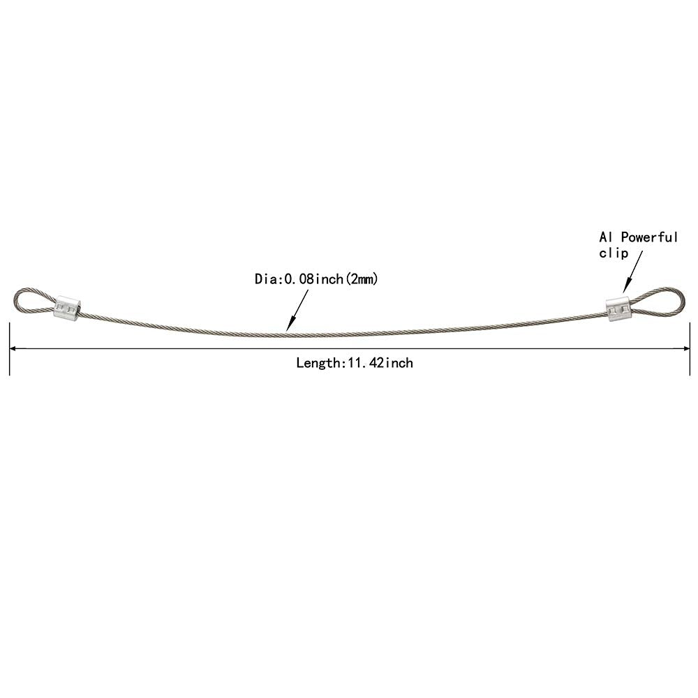 Speaker Safety Stainless Steel Cable?Safety Wire Rope for Ceiling Speaker Mounted Ceiling or on The Wall,Add Security,for Hanging Light,Lock