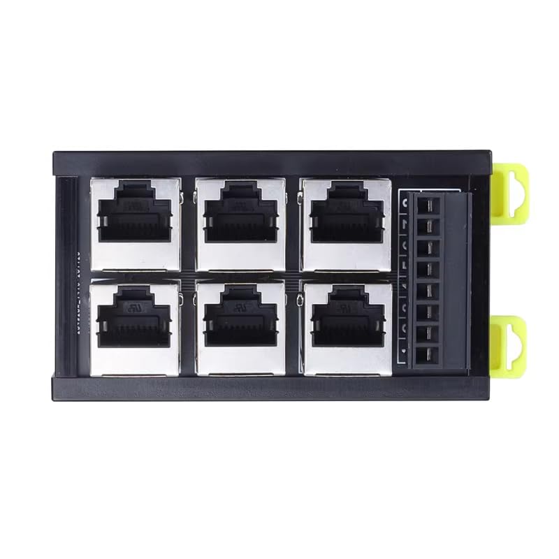Shao Dong RJ45-8P 6-Port RJ45 Network Port to Terminal Block 8-pin Wiring Terminal Crystal Head Socket Adapter Board hub
