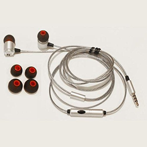Wired Earphones Hi-Fi Sound Headphones Handsfree Mic for Moto G Fast, Headset Metal Earbuds in-Ear Earpieces Microphone Compatible with Motorola Moto…