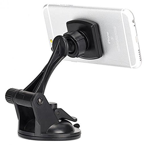 Premium Magnetic Car Mount Dash Windshield Holder Window Rotating Dock Strong Grip Adjustable Suction Compatible with iPhone XR - iPhone Xs - iPhone
