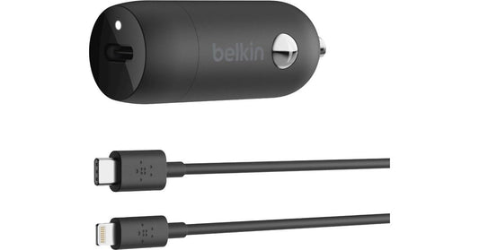 Belkin USB-C Car Charger 18W W/ 4Ft USB-C to Lightning Cable (iPhone Fast Charger for iPhone 11, Pro, Max, XS, Max, XR, X, 8, Plus, iPhone SE 2020)
