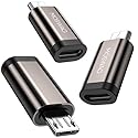 MOSWAG USB C to Micro Adapter (3 Pack) USB Type C Female to Micro Adapter, Type C to microadapter for Samsung Galaxy S7 Edge, S6, S6 Edge