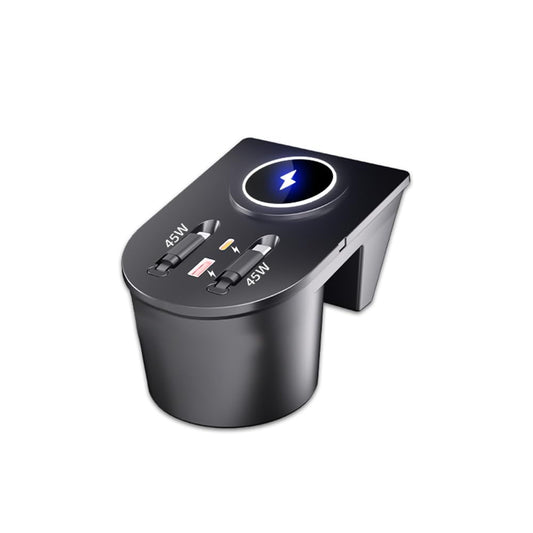 USB Hub Car Wireless Charger Mount for 2021 2022 2023 2024 2025 Toyota Sienna accessories, Mobile phone charger?45W Fast Charging Center Console Dash