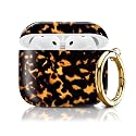 Compatible with AirPods 4th Generation Case 2024, Shockproof Cover with Golden Buckle for Women & Girls, Protective Anti-Drop Design(Cute Luxury
