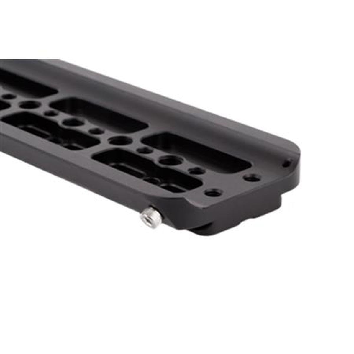 Wooden Camera Safety Dovetail Plate (8") with Safety Latch and Threaded Holes for Mounting Tripod and Accessories