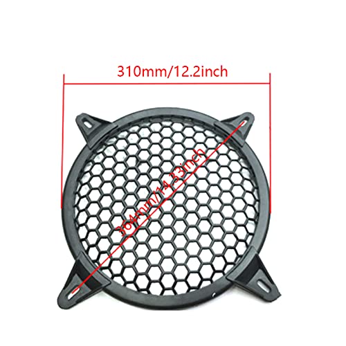 MARRTEUM 12 Inch Plastic Mesh Waffle Speaker Covers with Screws Audio Sub Woofer Grille Net Protector Cover Horn Guard Grills Decorative for DIY Home