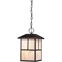 Nuvo Lighting Lighting 60/5674 Tanner Hanging 1 Light Lantern 100 Watt A19 max Outdoor Pendant Porch and Patio Lighting with Honey Stained Glass