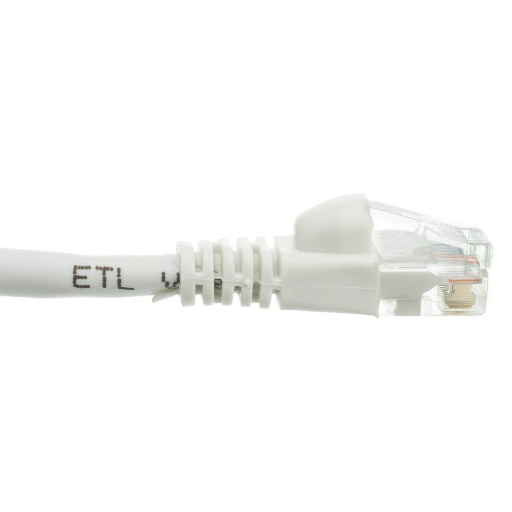 CableWholesale Cat5e UTP Ethernet Cable, Snagless Boot, PoE, 150 ft, White