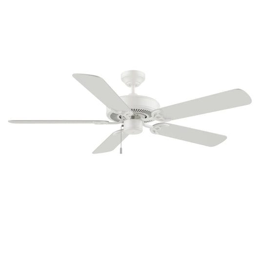 Wind River WR1472W Dalton 52 Inch Indoor Ceiling Fan | White Finish with White Blades | Pull Chain Control | 3 Speed AC Motor with Manual Reverse |