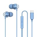 Type USB C Headphone Replacement for Samsung A16-5G A16 4G Compatible with Moto G 5G 2025 2024 Wired Earphone in Ear Earbud (Blue)