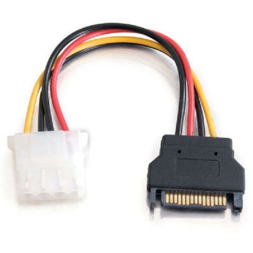 C2G 10149 15-Pin Serial ATA Male to LP4 Female Power Cable (6 Inch)