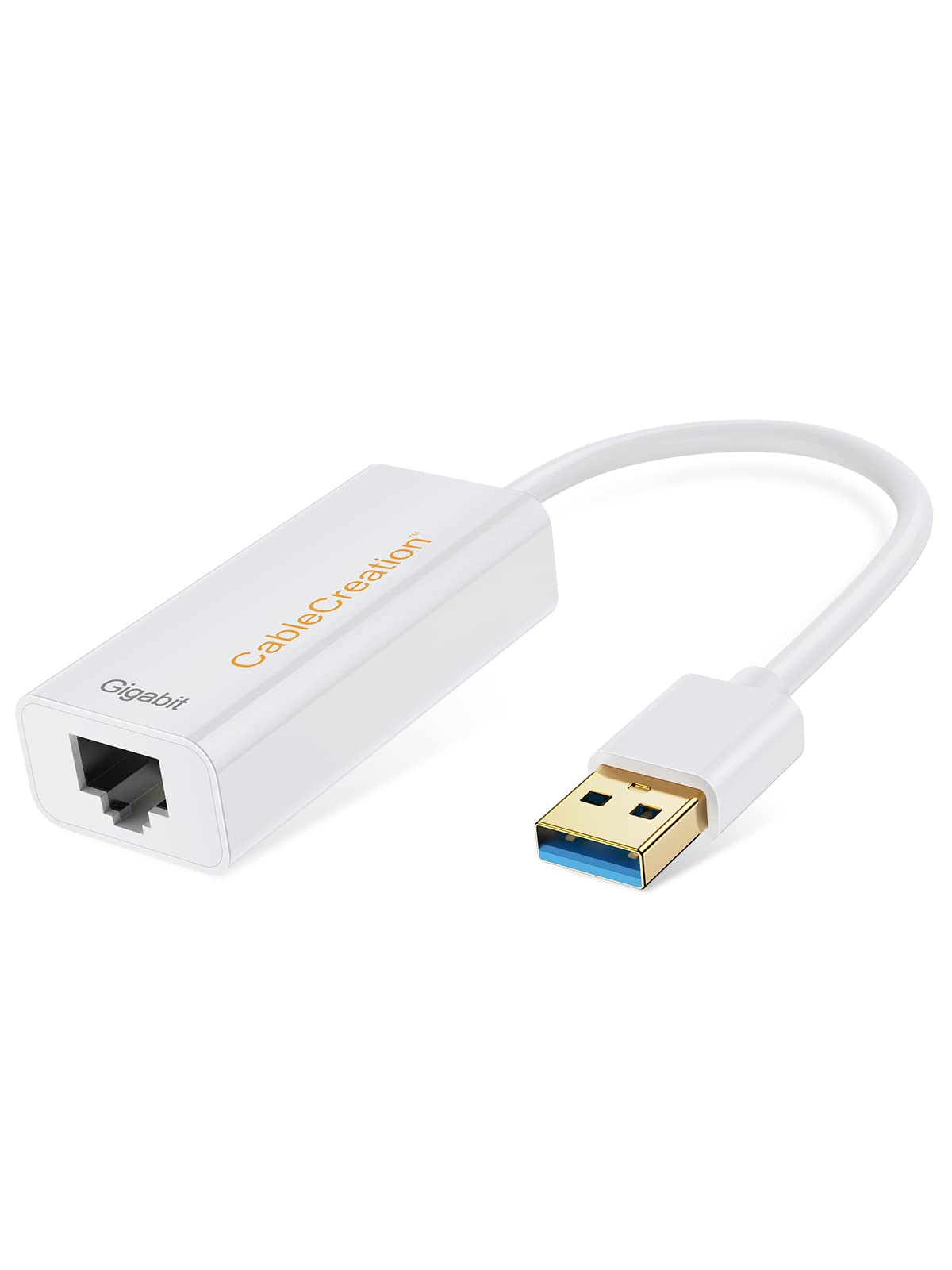 CableCreation USB 3.0 to Ethernet Adapter, USB to RJ45 Network Adapter Support 10/100/1000 Mbps Gigabit Compatible with Nintendo Switch, MacBook