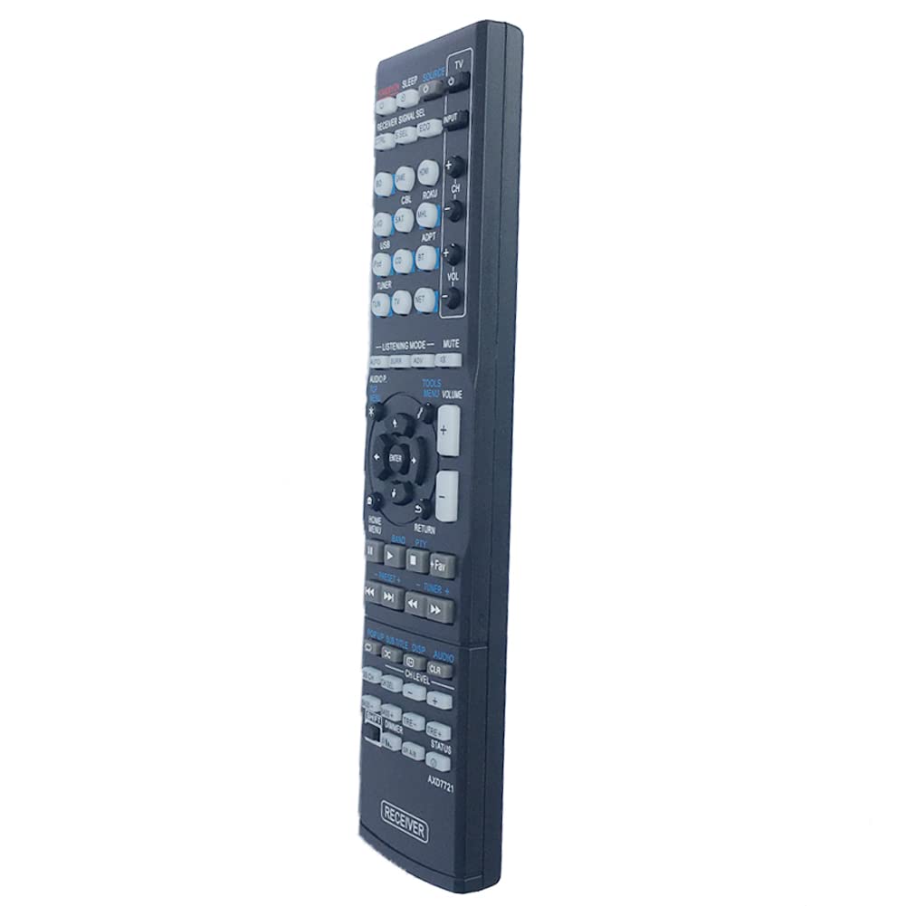 Replacement Remote Control AXD7721 Compatible for Pioneer VSX-1024 VSX-1024-K VSX-1029 VSX-1029-K VSX-44 7.2 Channel Networked AV Receiver