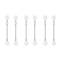 Upgraded Silicone Magnetic Cord Ties (6-Pack White) - Flexible & Washable Cable Organizer for Electronics, Kitchen, DIY - No-Slip Clips, Stronger Than