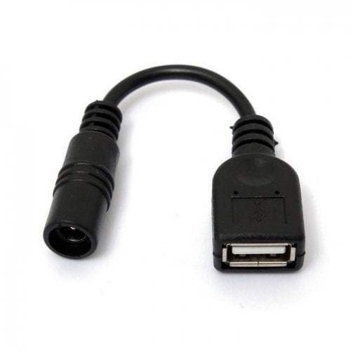 JSER 5V USB Female to DC Power Jack 5.5x2.1mm Charge Adpter Cable Compatible for Cell Phone & Tablet & Light