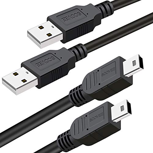 SCOVEE PS3 Controller Charger Cord, 2 Pack 10ft PS3 Charger Cable for Sony PlayStation 3 Controller DualShock 3 PS Slim PS Move Wireless Game