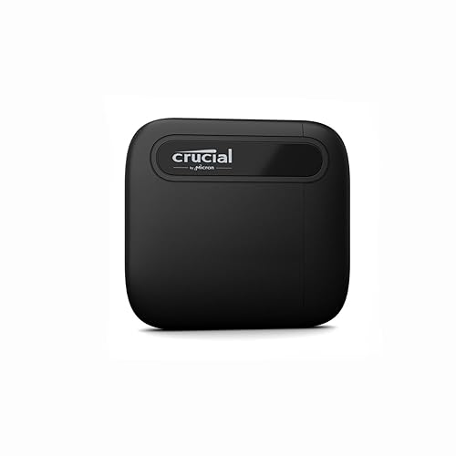 Crucial X6 1TB Portable SSD - Up to 800MB/s, USB 3.2 - External Solid State Drive for PC, Mac, PS5, Xbox - CT1000X6SSD9