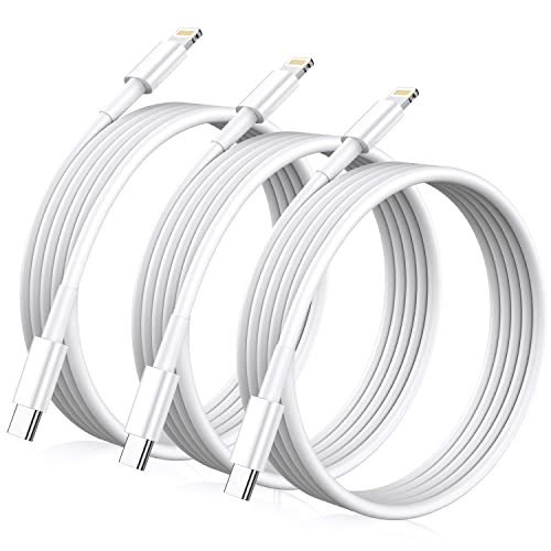HFHSCN Real 20W USB C to Lightning Cable iPhone Fast Charging Cable,[6ft 3Pack] Mfi Certified USB-C Power Rapid Charger Cord for iPhone 14/13/12/12…